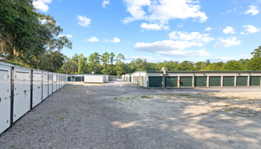 drive-up storage units and mobile containers at Storage Sense in Hinesville GA