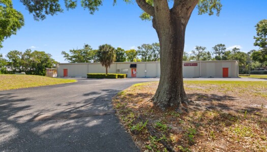 entrance to Storage Sense in Clearwater, FL
