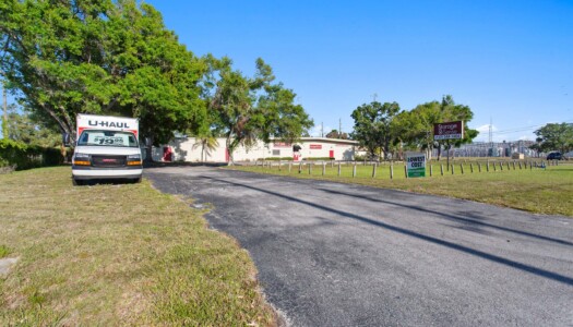 entrance to Storage Sense in St. Petersburg, FL