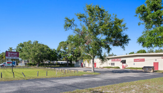 entrance to Storage Sense in St. Petersburg, FL