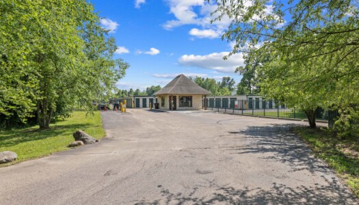 entrance to front gate at Storage Sense in Howell MI