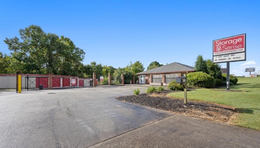 front of Storage Sense on South Mebane Street in Burlington, NC