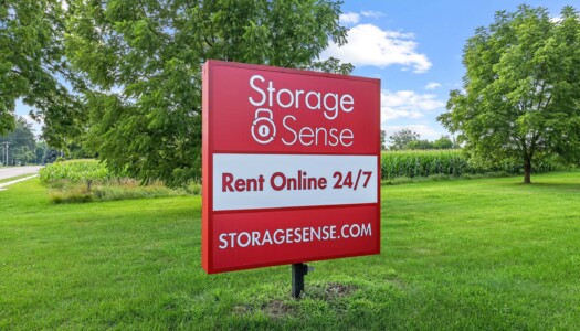 front sign at Storage Sense in Eaton Rapids MI