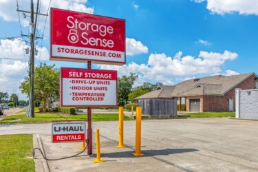 front sign at Storage Sense in Lake Charles, LA