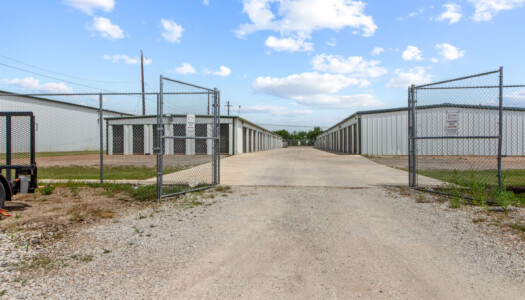 gated access to parking area at Storage Sense in Haslet, TX