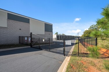 gated entrance to Storage Sense facility in Troutman, NC
