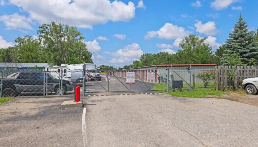 gated entrance to Storage Sense in Flint MI