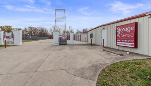 gated entrance to Storage Sense on Concord Ave in Crestwood KY