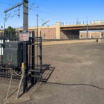 gated entrance to Storage Sense on Pecos Street in Denver, CO