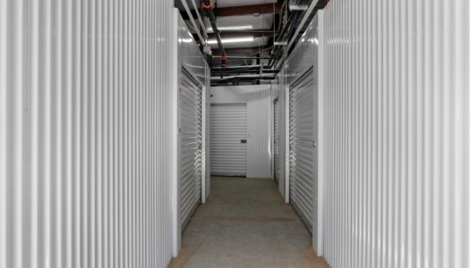hallway of temperature-controlled storage units at Storage Sense in Pooler, GA