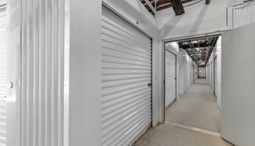 hallway of temperature-controlled storage units at Storage Sense in Pooler, GA