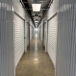 Hallway of climate-controlled storage units