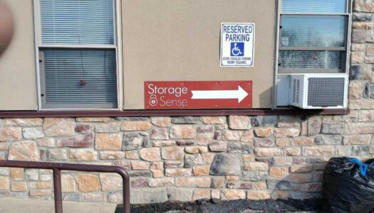 Storage Sense sign in Laureldale, PA