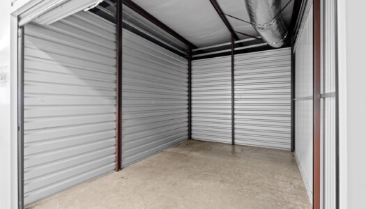 inside a climate-controlled storage unit at Storage Sense in Hinesville GA