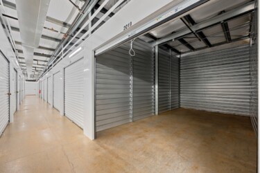 inside a climate-controlled storage unit at Storage Sense in Troutman, NC