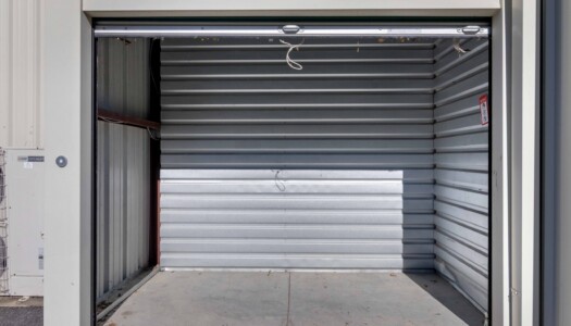 inside a drive-up storage unit at Storage Sense in Pooler, GA