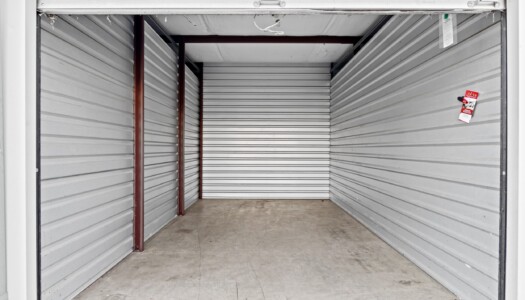 inside a storage unit at Storage Sense in Hinesville GA
