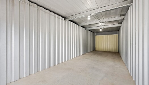 inside a storage unit at Storage Sense on South Mebane Street in Burlington, NC