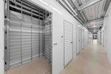 inside a temperature-controlled storage unit at Storage Sense in Waxahachie, TX