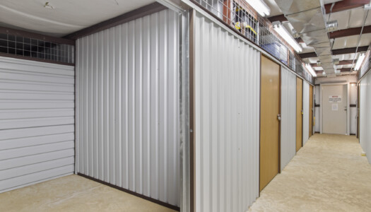 inside an indoor storage unit at Storage Sense on I-45 in Huntsville, TX