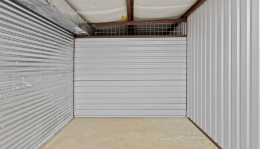inside an indoor storage unit at Storage Sense on I-45 in Huntsville, TX