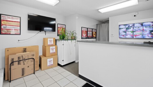 inside storage office at Storage Sense on South Mebane Street in Burlington, NC