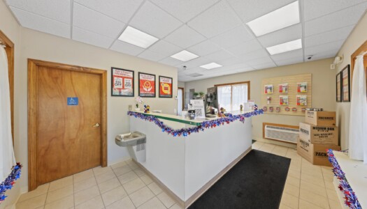 inside the storage office at Storage Sense in Howell MI