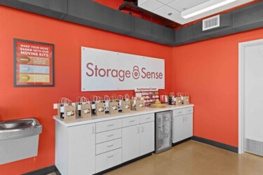 inside the storage office of Storage Sense facility in Waxahachie, TX