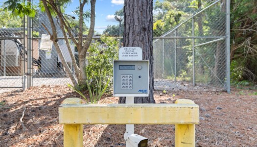 keypad access to front gate at Storage Sense in Hinesville GA