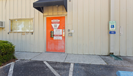 keypad entrance to indoor storage facility at Storage Sense in Clearwater, FL