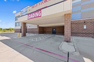 loading area of Storage Sense facility in Waxahachie, TX