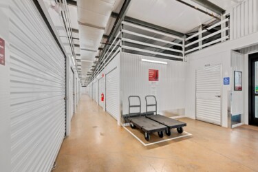 moving carts for indoor units at Storage Sense in Troutman, NC