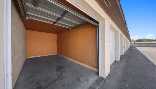 open drive-up storage unit at Storage Sense at 1444 Barkley Road in Statesville, NC