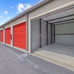 open drive-up storage unit at Storage Sense in Bonaire GA