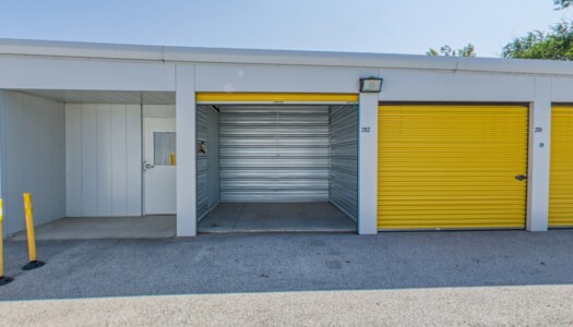 open drive-up storage unit at Storage Sense in Bourbonnais IL