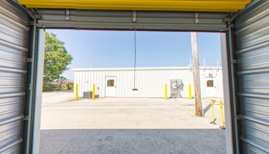open drive-up storage unit at Storage Sense in Bourbonnais IL