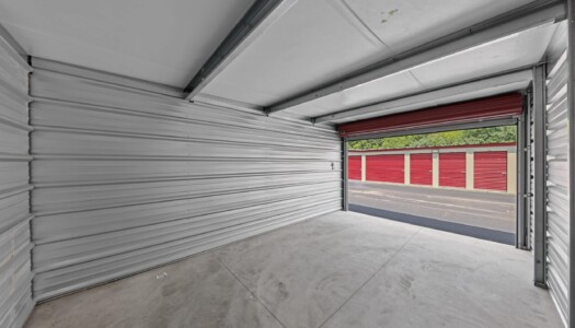 open drive-up storage unit at Storage Sense in Flint MI