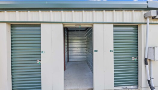 open drive-up storage unit at Storage Sense in Howell MI