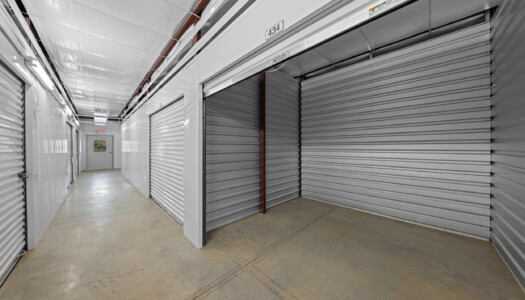 open temperature-controlled storage unit at Storage Sense at 1444 Barkley Road in Statesville, NC