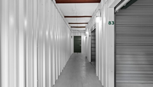 open temperature-controlled storage unit at Storage Sense in Pawleys Island, SC