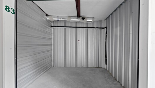 open temperature-controlled storage unit at Storage Sense in Pawleys Island, SC