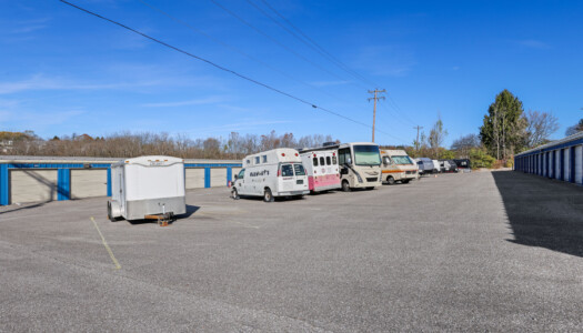 outdoor vehicle storage and drive-up storage units at Storage Sense in New Freedom, PA