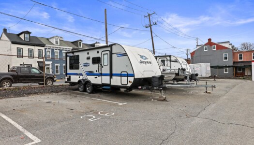 outdoor vehicle storage at Storage Sense in Columbia, PA