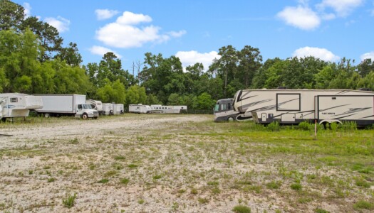 outdoor vehicle parking at Storage Sense on I-45 in Huntsville, TX