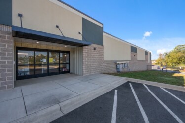 outside the office of Storage Sense in Troutman, NC