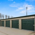 row of drive-up storage units at Storage Sense on Hwy 17 in Clarkesville, GA