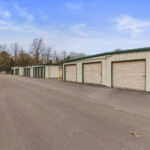 rows of drive-up storage units at Storage Sense on State Highway 22 in Crestwood, KY