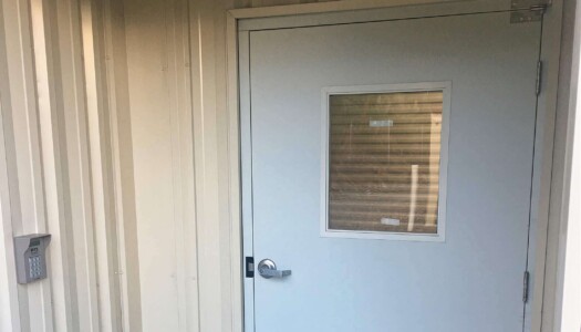 Entrance to climate-controlled storage units