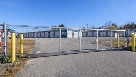 secure front gate at Storage Sense in New Freedom, PA