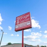 sign at Storage Sense at 157 Garrett Way in Milledgeville GA